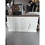 123schrank Modell anzeigen - Sideboard Sara 04 - 160x46x90H cm - Eichenplatte - 4 geschlossene Flügeltüren - ral 9010, reinweiß