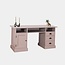 123schrank Knokke Schreibtisch - 160x70x79H - 3 offene Fächer - 1 Tür - 3 Soft-Close-Schubladen