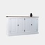 123schrank Sideboard Sara 04 - 160x46x90H cm - Eichenplatte - 4 geschlossene Flügeltüren