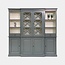 123schrank Buffetschrank San Marino - 220x50x215H cm - offene Fächer - 2 Vitrinentüren mit Kreuzen - 2 Soft-Close-Schubladen - 4 geschlossene Flügeltüren