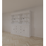 123schrank Buffetschrank Alaska 04 - 220x48x225H cm - schwarze Griffe - 2 geschlossene Türen - 6 Schubladen