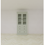 123schrank Vitrine/Schubladenschrank Foggia 01 - 107x48x225H cm - 2 Schranktüren - 3 breite Soft-Close-Schubladen - rustikaler/klassischer Dekorrahmen