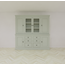 123schrank Buffetschrank Foggia 05- 225x48x225H cm - 2 geschlossene Türen im oberen Schrank - 2 Vitrinentüren - 4 geschlossene Türen im unteren Schrank - 6 Soft-Close-Schubladen - rustikaler/klassischer Dekorrahmen