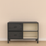 123schrank Vitrine TV-Schrank Metall - 100x47x67H cm
