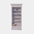 123schrank Brighton Bibliothek - Bücherregal - zerlegbar - 85x43x240H cm - 4 verstellbare Einlegeböden - 1 Soft-Close-Schublade