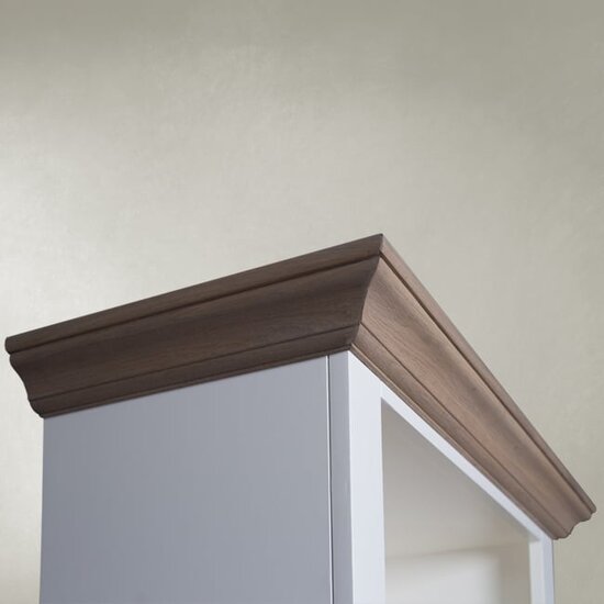 123schrank Bücherregal Sara 05 - 100x46x206H cm - Rahmen aus Eiche - 4 Fachböden - 1 Schublade mit Soft-Close