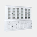 123schrank Buffetschrank Santiago - 300x45x230H cm - 6 Vitrinentüren mit Scharnieren - 6 ausziehbare Einlegeböden - 6 Schubladen mit Soft Close - 6 geschlossene Türen mit Scharnieren - verstellbare Einlegeböden