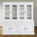 123schrank Buffetschrank Santa Barbara - 230x45x230H cm - 4 Vitrinentüren mit Scharnieren - 4 Schubladen mit Soft Close - 4 geschlossene Türen mit Scharnieren - verstellbare Einlegeböden