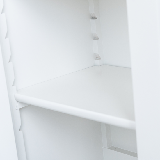 123schrank Buffetschrank Santa Barbara - 230x45x230H cm - 4 Vitrinentüren mit Scharnieren - 4 Schubladen mit Soft Close - 4 geschlossene Türen mit Scharnieren - verstellbare Einlegeböden