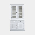 123schrank Buffetschrank Santa Lucia - 126x50x230H cm - 2 Vitrinentüren mit Scharnieren - 2 Schubladen mit Soft Close - 2 Türen mit Scharnieren - 4 Einlegeböden - verstellbare Einlegeböden