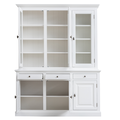 123schrank Buffetschrank Santa Fe - 177x45x230H cm - 3 Vitrinentüren mit Scharnieren - 3 Schubladen mit Soft Close - 3 geschlossene Türen mit Scharnieren - 8 Einlegeböden - verstellbare Einlegeböden