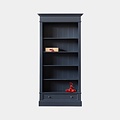 123schrank Bücherregal Malaga - 100x35x200H cm - 4 Einlegeböden - 1 Soft-Close-Schublade