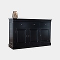 123schrank Lourdes Sideboard - 150x45x90H cm - 3 Schubladen mit Soft-Close - 3 geschlossene Flügeltüren