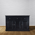 123schrank Lourdes Sideboard - 150x45x90H cm - 3 Schubladen mit Soft-Close - 3 geschlossene Flügeltüren