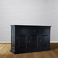 123schrank Lourdes Sideboard - 150x45x90H cm - 3 Schubladen mit Soft-Close - 3 geschlossene Flügeltüren