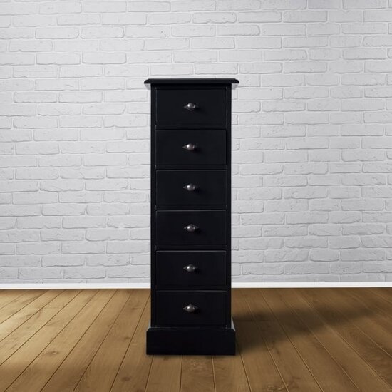 123schrank Kommode Palermo - 38x27x111H cm - 6 Schubladen