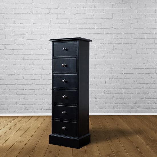 123schrank Kommode Palermo - 38x27x111H cm - 6 Schubladen