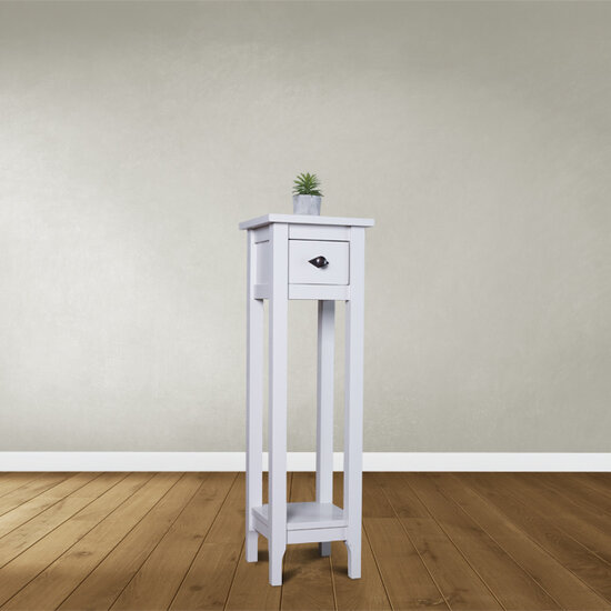 123schrank Beistelltisch Trois - 30x30x100H cm - 1 Schublade - 1 Ablage