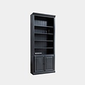 123schrank Schrank/Bücherregal LM 03 - 100x40x245H cm - 5 Fachböden - 2 geschlossene Flügeltüren - verstellbare Fachböden - umschaltbar