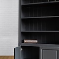 123schrank Schrank/Bücherregal LM 03 - 100x40x245H cm - 5 Fachböden - 2 geschlossene Flügeltüren - verstellbare Fachböden - umschaltbar