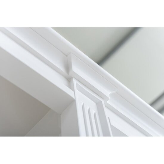 123schrank Bücherregal Melena del Sur - 400x43x240H cm - 20 Fachböden - 2 ausziehbare Fachböden - 8 geschlossene Flügeltüren - verstellbare Fachböden