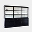 123schrank Buffetschrank Miami Beach - 300x53x218H cm - Glasseiten - 3 Glasschiebetüren - 3 Soft-Close-Schubladen - 3 geschlossene Schiebetüren
