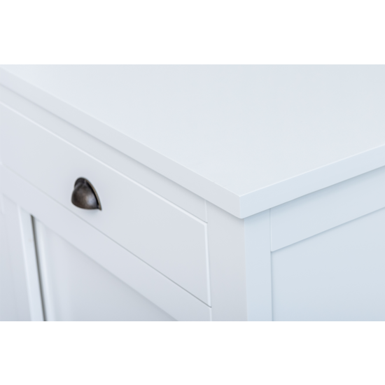 123schrank Sideboard Atlanta - 300x50x90H cm - 4 Soft-Close-Schubladen - 4 geschlossene Schiebetüren