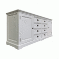 123schrank Sideboard San Pietro - 235x55x90H cm - 2 geschlossene Flügeltüren - 8 Soft-Close-Schubladen