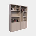 123schrank Regal Manhattan 04 - 200x40x240H cm - schlankes Design - 4 push-to-open Türen - offene Einlegeböden - grifflose Türen - 5cm Bodenstärke