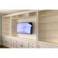 123schrank TV Bücherregal Malta - 400x43x240H cm - 6 Flügeltüren - 8 Schubladen - Kino-Wand