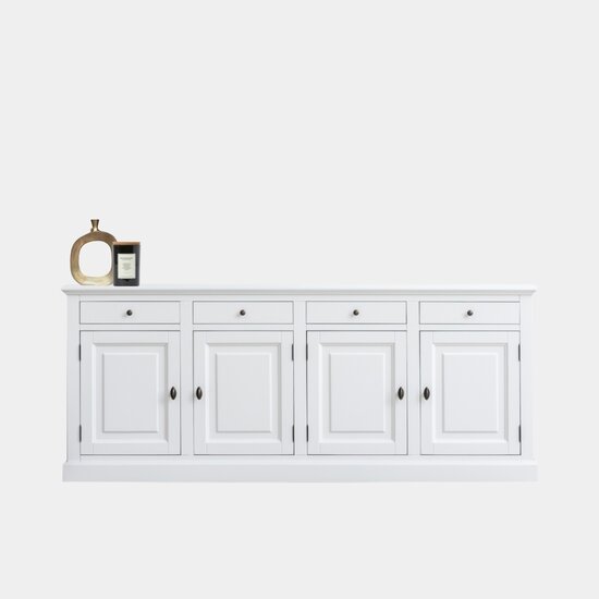 123schrank Brela Sideboard - 230x45x95H cm - 4 Schubladen - 4 Flügeltüren