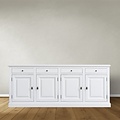 123schrank Brela Sideboard - 230x45x95H cm - 4 Schubladen - 4 Flügeltüren