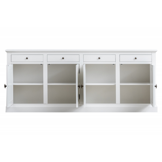 123schrank Brela Sideboard - 230x45x95H cm - 4 Schubladen - 4 Flügeltüren