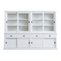 123schrank Buffetschrank Canada - 300x50x220H cm - 4 Schiebetüren aus Glas - 4 geschlossene Schiebetüren - 4 Soft-Close-Schubladen