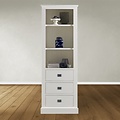 123schrank Bücherregal Island 09 - 75x40x215H cm - 2 Fachböden - 3 Soft-Close-Schubladen