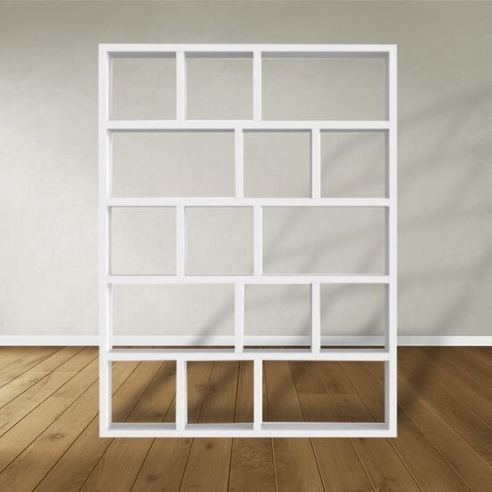 123schrank Raumteiler Portofino - offener Schrank - 130x30x220H cm - cleanes Design - offene Regale - 5 cm Bodenstärke