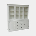 123schrank Buffetschrank Lin 01 - 200x48x220H cm - 4 Flügeltüren - 6 Soft-Close-Schubladen - 2 geschlossene Flügeltüren