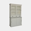 123schrank Buffetschrank Lin 02 - 130x48x220H cm - 4 Schiebetüren - 3 Soft-Close-Schubladen - optionaler vergrauter Zwischenboden