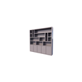 123schrank Kleiderschrank Las Vegas - 250x35x240H cm - offene Einlegeböden - schlankes Design - 5 grifflose Türen