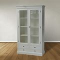 123schrank Vitrine Juan les Pins - 110x43x190H cm - 2 Flügeltüren - 3 Soft-Close-Schubladen
