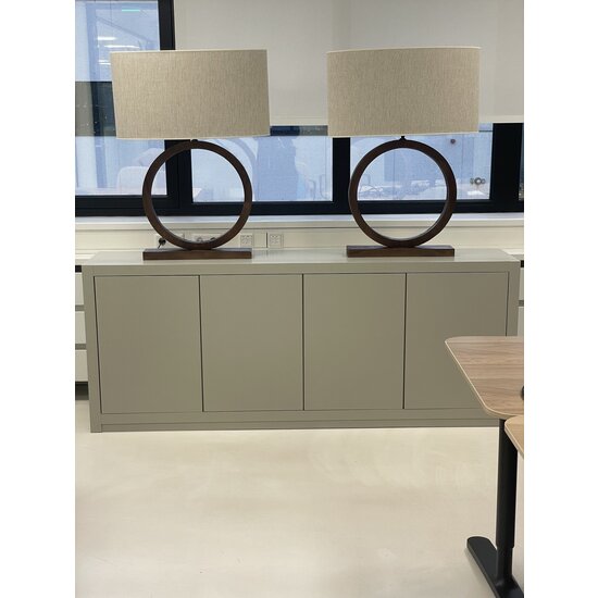 123schrank Sideboard Manhattan 06 - 200x40x80H cm - schlankes Design - 4 push-to-open Türen - grifflose Türen