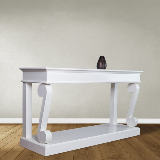 123schrank Beistelltisch Valencia - 150x48x80H cm - mit geschwungenen Beinen