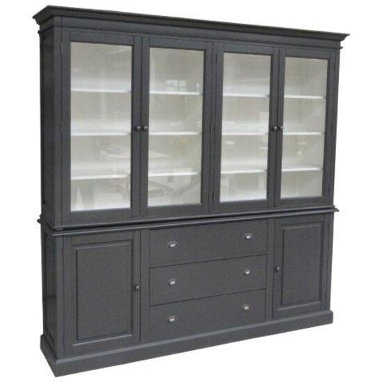 123schrank Buffetschrank Pour Moi - 220x50x220H cm - 6 Flügeltüren - 3 Soft-Close-Schubladen