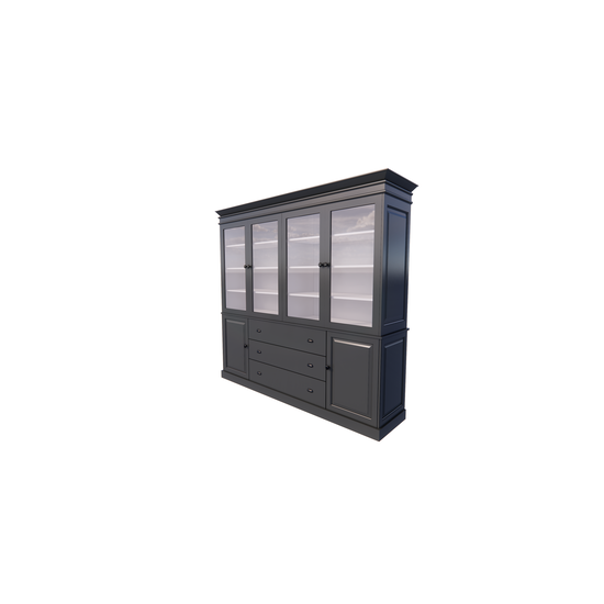 123schrank Buffetschrank Pour Moi - 220x50x220H cm - 6 Flügeltüren - 3 Soft-Close-Schubladen