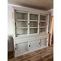 123schrank Buffetschrank Washington - 220x53x218H cm - 3 grifflose Schubladen - 6 Schiebetüren - Glasseiten