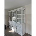 123schrank Buffetschrank Washington - 220x53x218H cm - 3 grifflose Schubladen - 6 Schiebetüren - Glasseiten