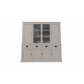 123schrank Buffetschrank Vancouver - 220x45x220H cm - 2 geschlossene Türen im Oberschrank - 2 Vitrinentüren - 4 Soft-Close-Schubladen - 4 geschlossene Türen im Unterschrank