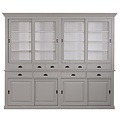 123schrank Buffetschrank Belgrad - 240x50x230H cm - 8 Schiebetüren - 10 Soft-Close-Schubladen