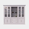 123schrank Buffetschrank Hollywood - 300x40x240H cm - Bücherregal - offenes Fach in der Mitte - verstellbare Einlegeböden - 2 ausziehbare Einlegeböden - 4 Soft-Close-Schubladen