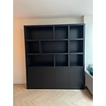 123schrank Regal Florida - 200x40x220H cm - schlankes Design - 4 grifflose Türen - 5cm Fachbodenstärke